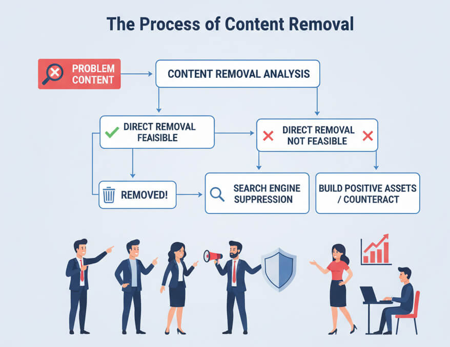 Negative content removal services