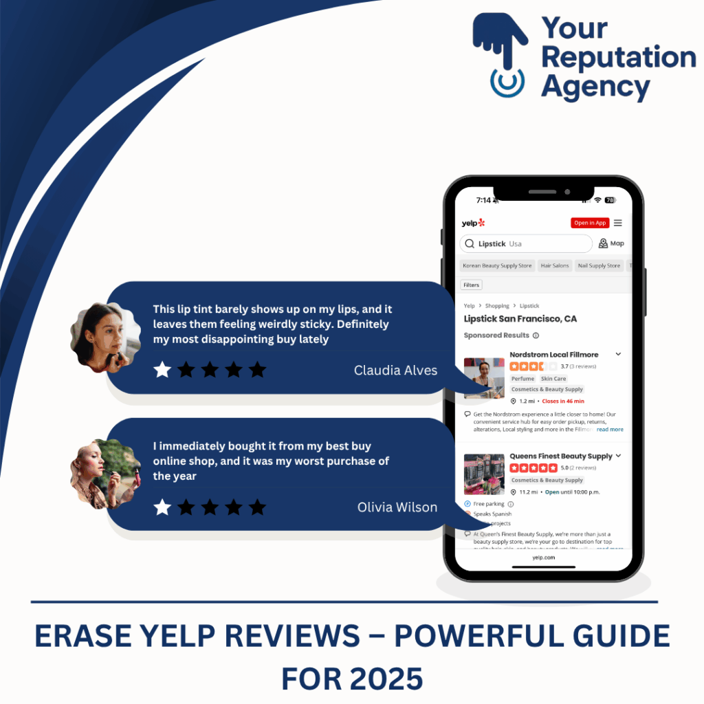 erase Yelp reviews