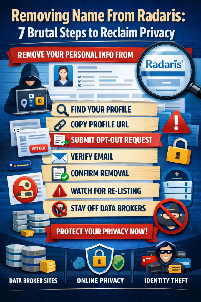 Removing Name From Radaris: 7 Brutal Steps to Reclaim Privacy