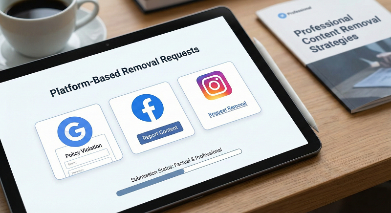 platform based request to remove reputation damaging content