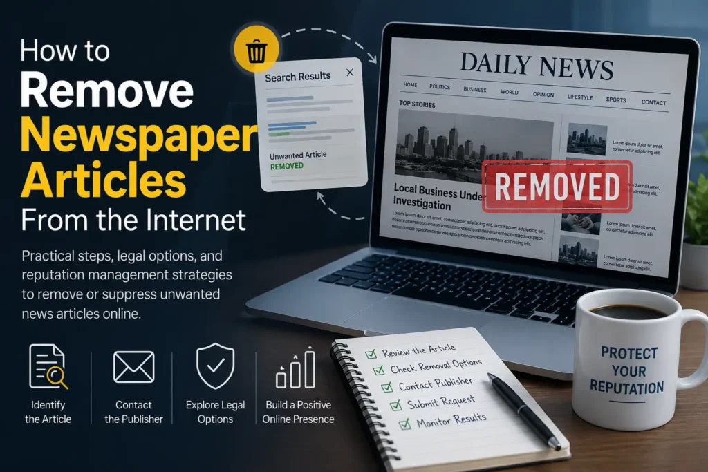 How to Remove Newspaper Articles From the Internet
