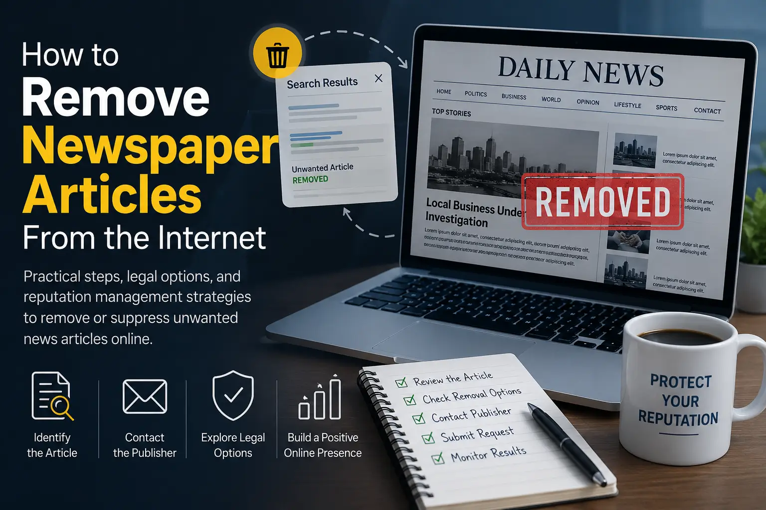 How to Remove Newspaper Articles From the Internet