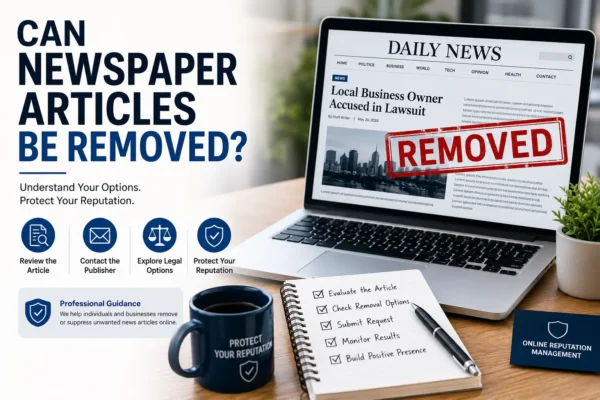 Can Newspaper Articles Be Removed